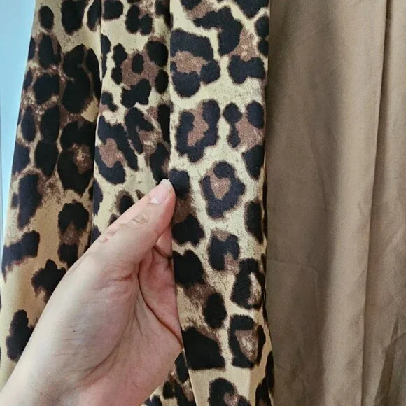Leopard Satin Blazer - Picture 3 of 6